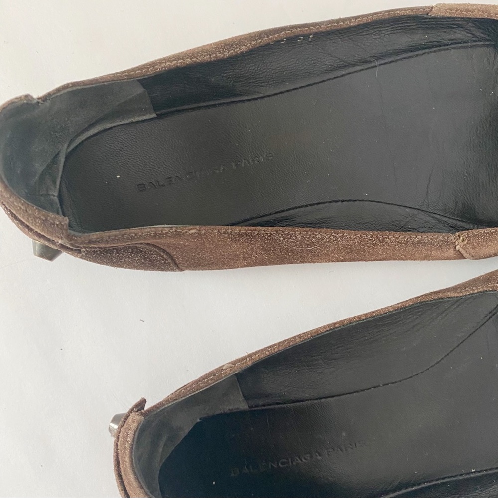Balenciaga Flats Shoes Size 7 Leather Studded - Picture 5 of 7